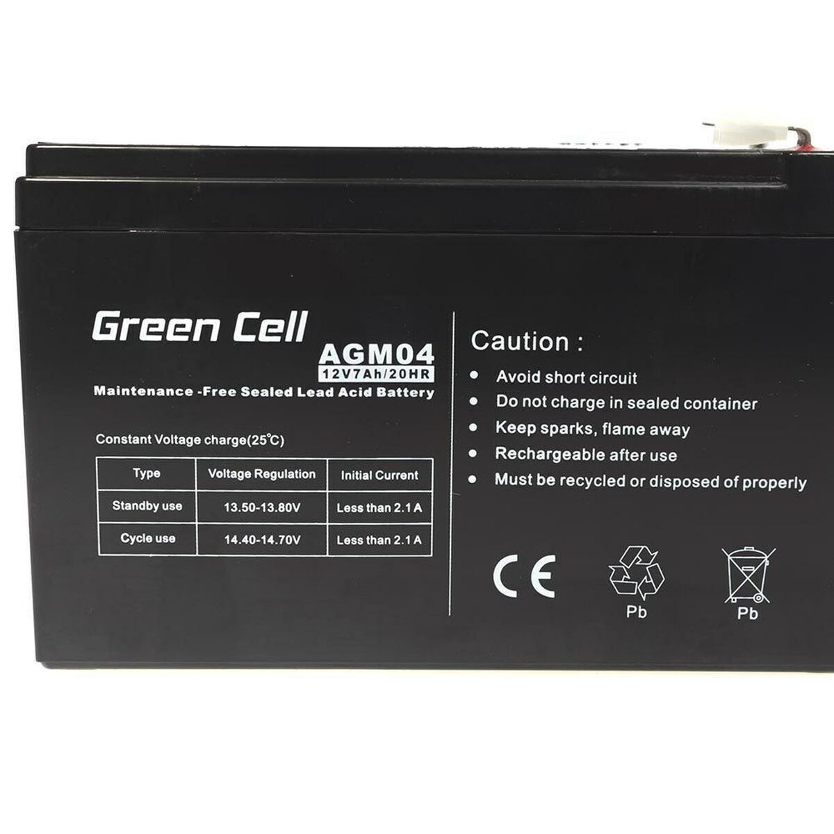 SAI-Batteri Green Cell AGM04 7 Ah 12 V